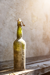 Image showing dirty old wine bottle