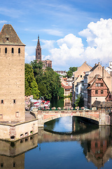 Image showing Strasbourg scenery water towers