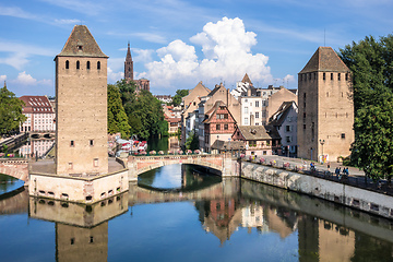 Image showing Strasbourg scenery water towers