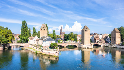 Image showing Strasbourg scenery water towers