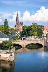 Image showing Strasbourg scenery water towers