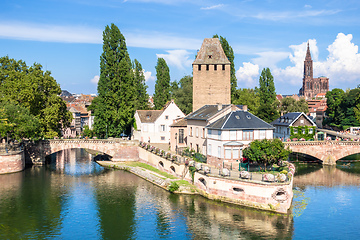 Image showing Strasbourg scenery water towers