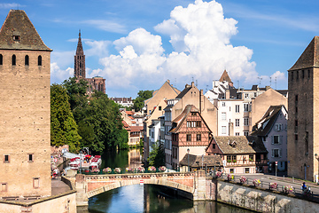 Image showing Strasbourg scenery water towers