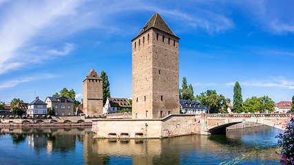 Image showing Strasbourg scenery water towers