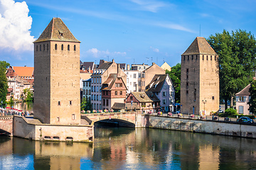 Image showing Strasbourg scenery water towers