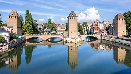 Image showing Strasbourg scenery water towers
