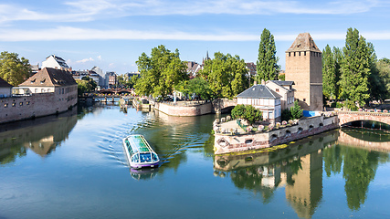 Image showing Strasbourg scenery water towers