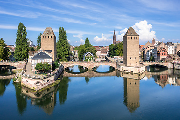 Image showing Strasbourg scenery water towers