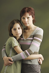 Image showing A mother with her daughter