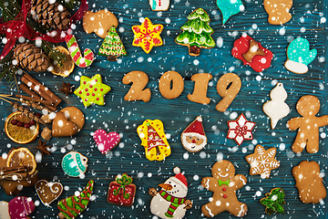 Image showing Gingerbreads for new 2019 years