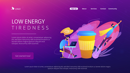 Image showing Coffee break concept landing page.