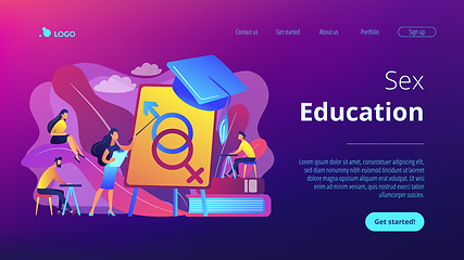 Image showing Sexual education concept landing page.