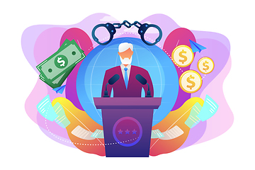 Image showing Political corruption concept vector illustration.