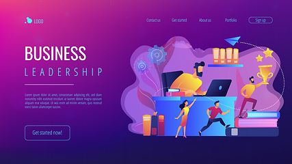 Image showing Leadership concept landing page.