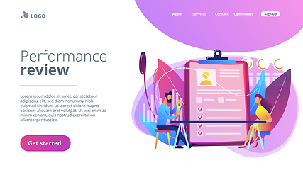 Image showing Employee assessment concept landing page.