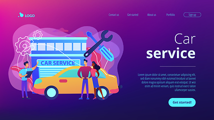 Image showing Car service concept landing page.