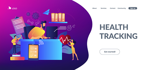 Image showing Health-focused IOT desks concept landing page.