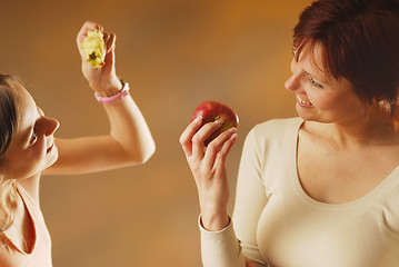 Image showing A mother with her daughter