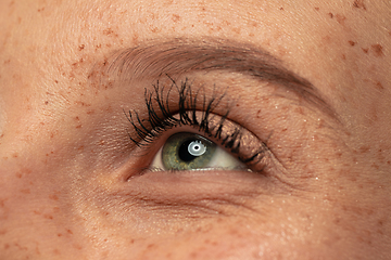 Image showing Beautiful young woman\'s eye close-up, perfect skincare concept