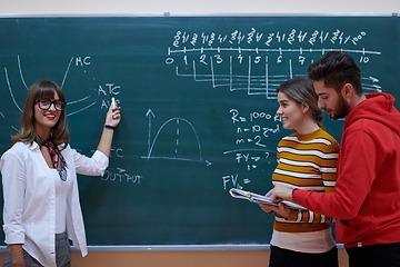 Image showing the professor explains the task on the board