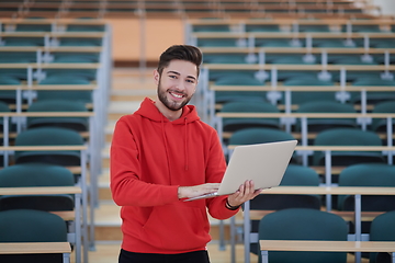 Image showing the student uses a notebook in school