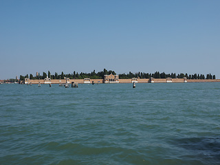 Image showing San Michele cemetery island in Venice