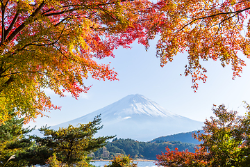 Image showing Lake kawaguchiko and Mountain fuji