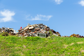 Image showing Landfill in city