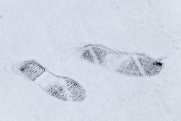 Image showing Footprints of a man