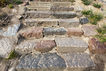 Image showing Stone steps, close-up