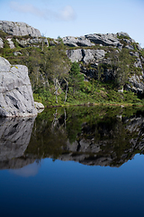 Image showing Way to the Preikestolen, Rogaland, Norway