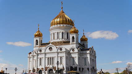 Image showing MOSCOW, RUSSIA , May 7, 2017: Orthodox Church of Christ the Savior. Moscow. In spring day.