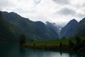 Image showing Lake near Briksdalsbreen, Sogn og Fjordane, Norway