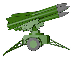 Image showing Missile launch vector or color illustration