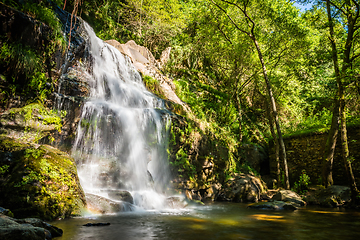 Image showing Beautiful waterfall in Cabreia Portugal