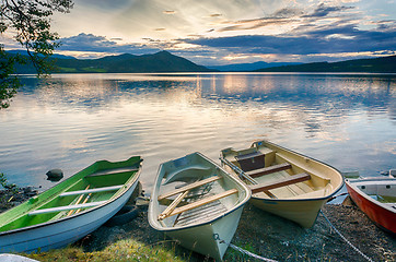 Image showing Romantic lake landscape in europe