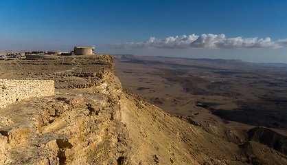 Image showing Trekking in Negev dramatic stone desert, Israel 