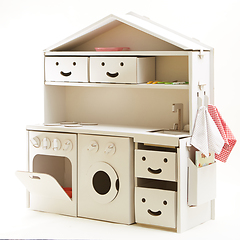 Image showing Child cardboard toy kitchen