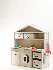 Image showing Child cardboard toy kitchen