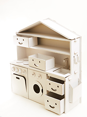 Image showing Child cardboard toy kitchen