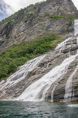Image showing Waterfall in Norway summer travel