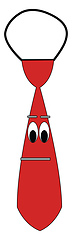 Image showing Emoji of a red tie  vector or color illustration