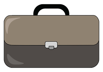 Image showing Black formal office bag vector or color illustration