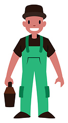 Image showing Male mechanic vector illustration on a white background
