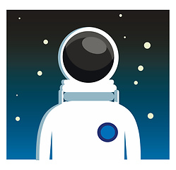 Image showing Astronaut with blue sky background vector or color illustration