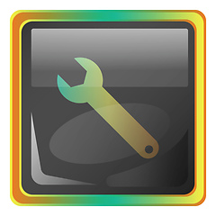 Image showing Settings grey vector icon illustration with colorful details on 