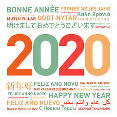 Image showing Happy new year card from the world