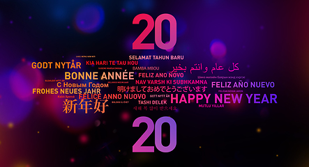 Image showing Happy new year card from the world