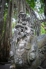 Image showing Dragon statue in the Monkey Forest, Ubud, Bali, Indonesia