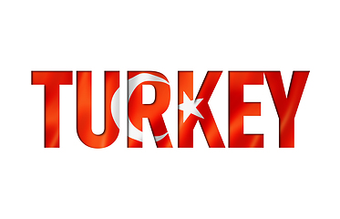 Image showing turkey flag text font